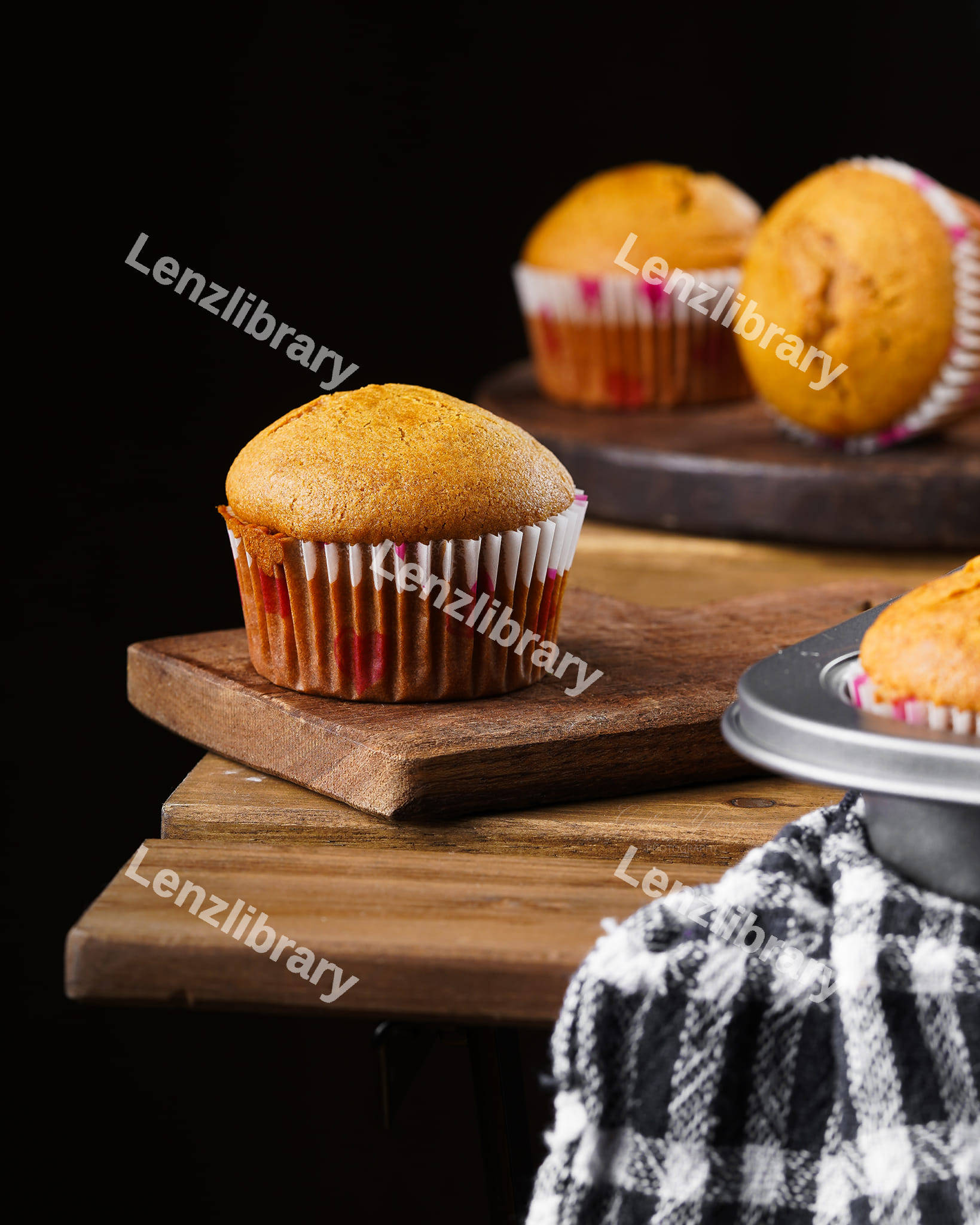 Muffins on a table